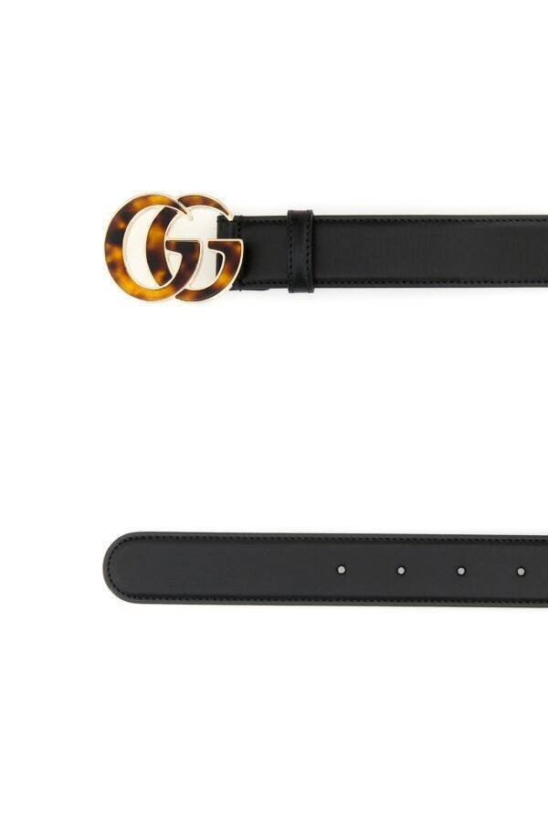 Gucci Woman Black Leather Belt - 2