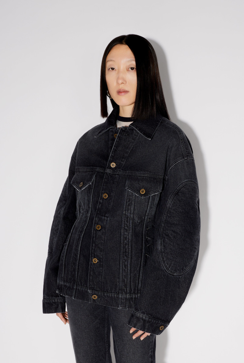 Jean Paul Gaultier THE BLACK LACE-UP DENIM JACKET outlook