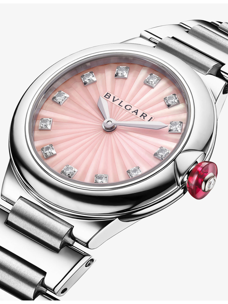 BVLGARI Lvcea Stainless-Steel And Diamond Quartz Watch 28mm outlook