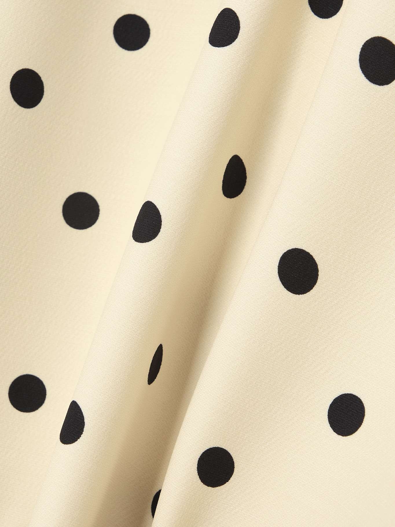 Belted ruffled polka-dot wool and silk-blend mini dress Off-white - 4