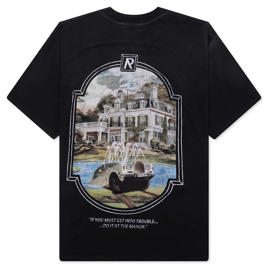 REVERE MANOR T-SHIRT - STAINED BLACK - 2