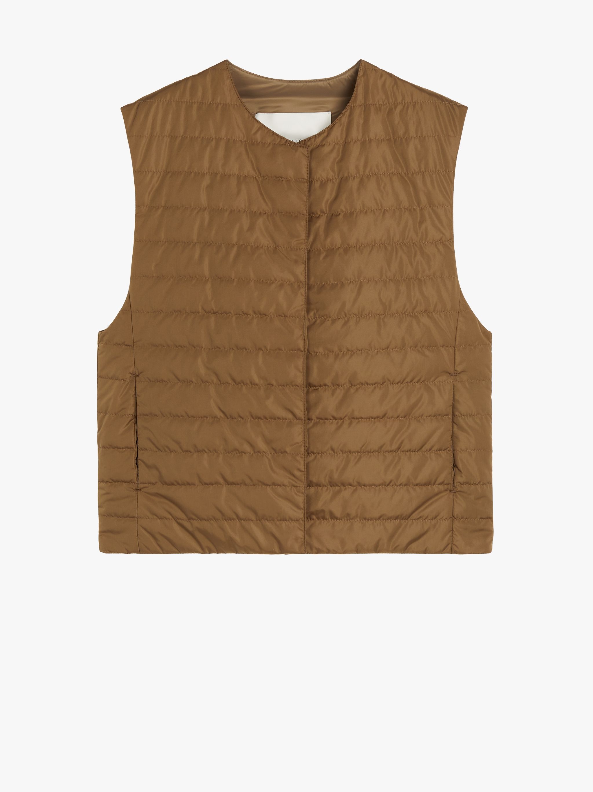 ISABEL MOCHA NYLON LINER VEST | LQV-007 - 1