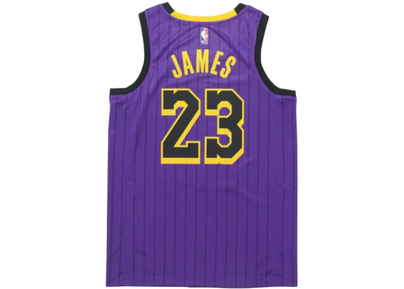 Nike NBA Los Angeles Lakers LeBron James City Fan Edition Jersey Purple - 2