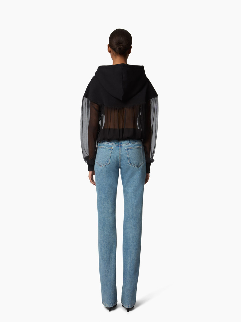 Fluid Chiffon Hoodie 4