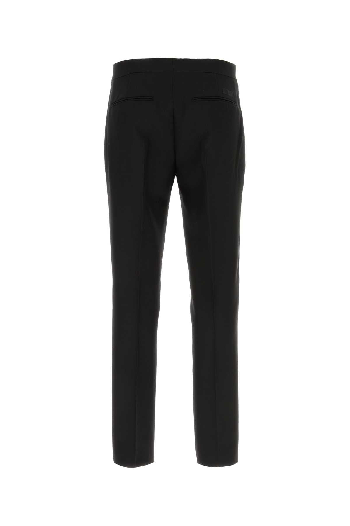 Versace Men Black Wool Blend Pant - 2