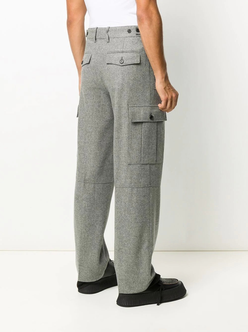 double-hem cargo trousers - 4