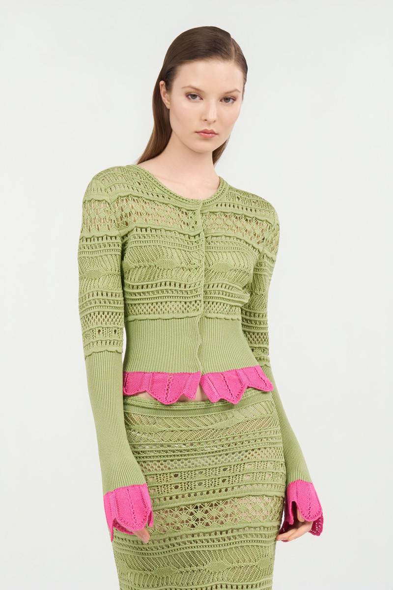 Knit cardigan with contrast details 3
