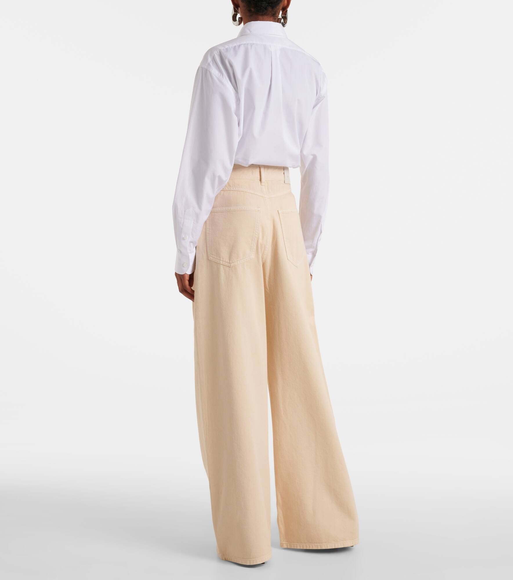 Siamese high-rise wide-leg jeans - 3