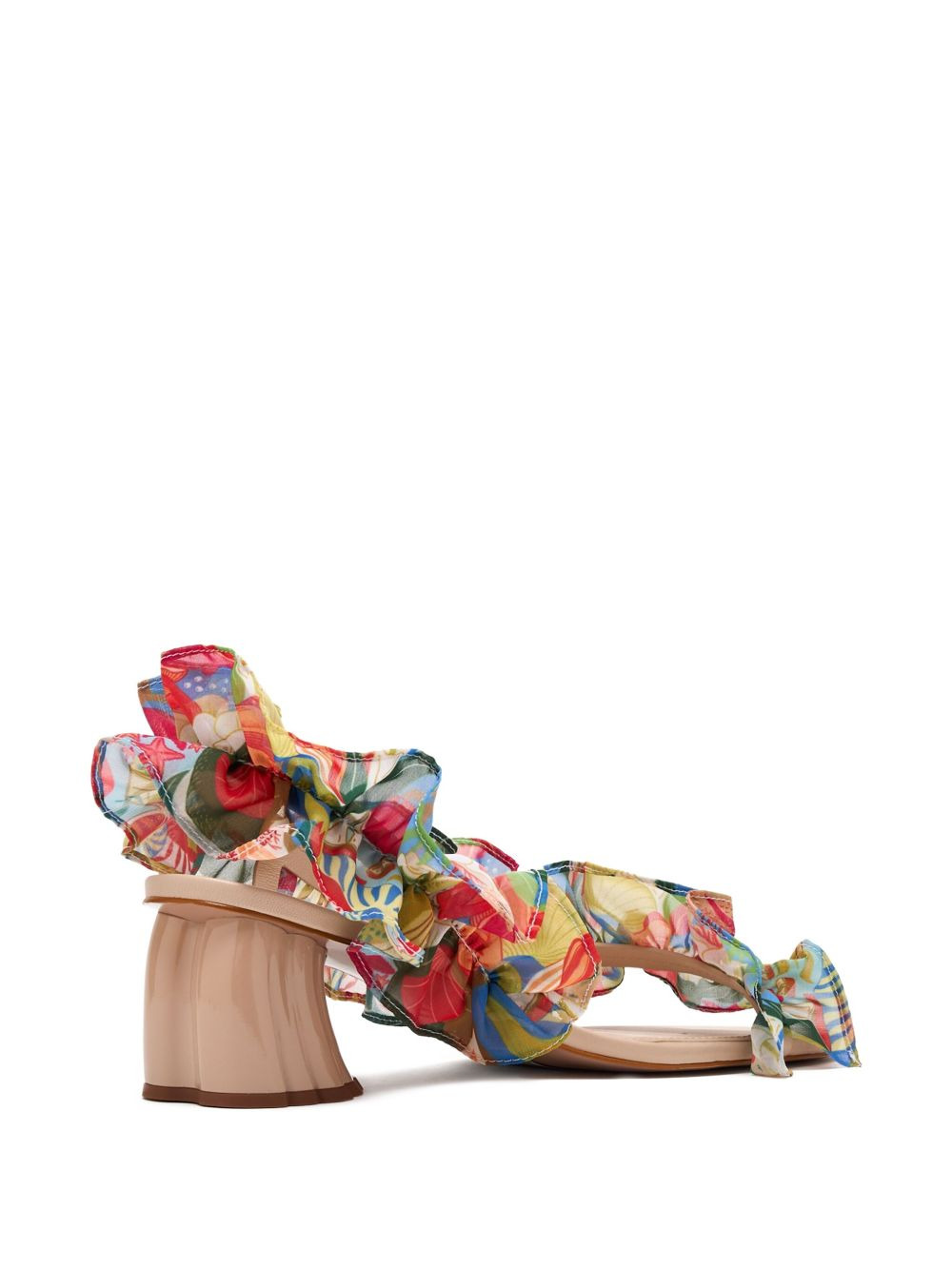 65mm Ocean View Monstera heeled sandals - 4