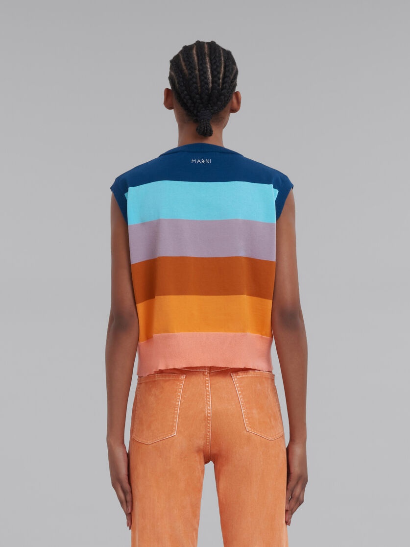 MULTICOLOURED VEST WITH MAXI STRIPES - 3
