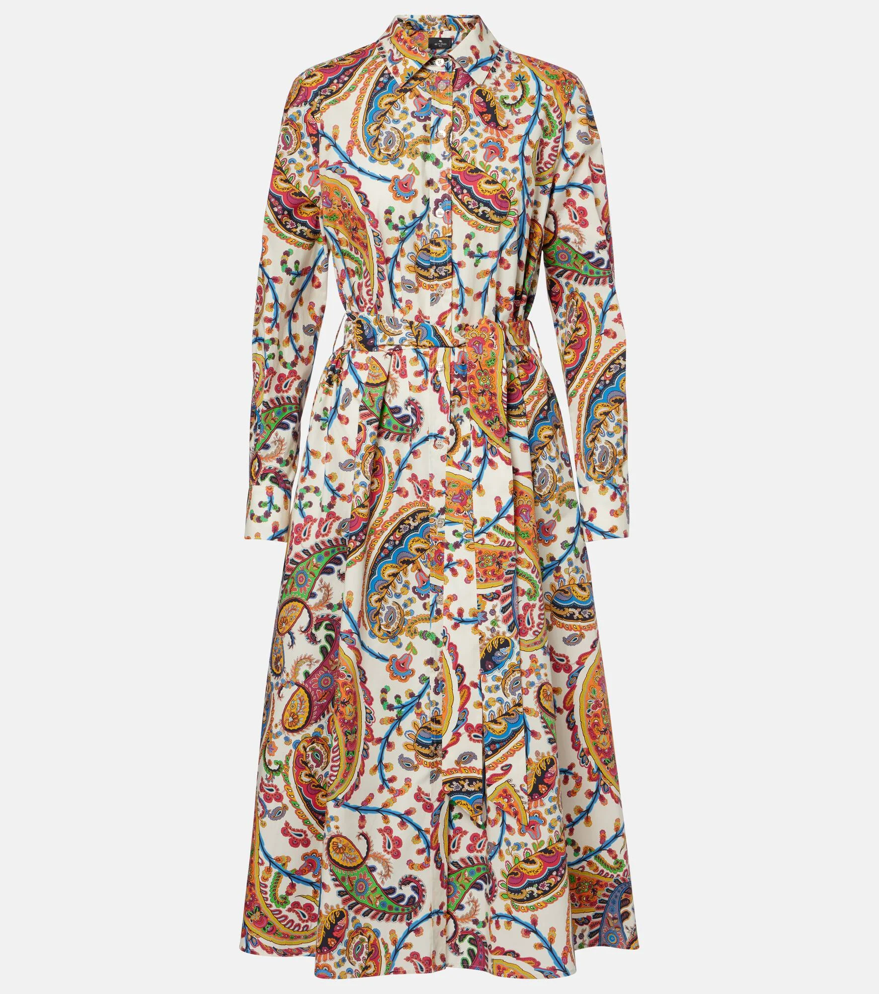 Paisley cotton wrap dress - 1