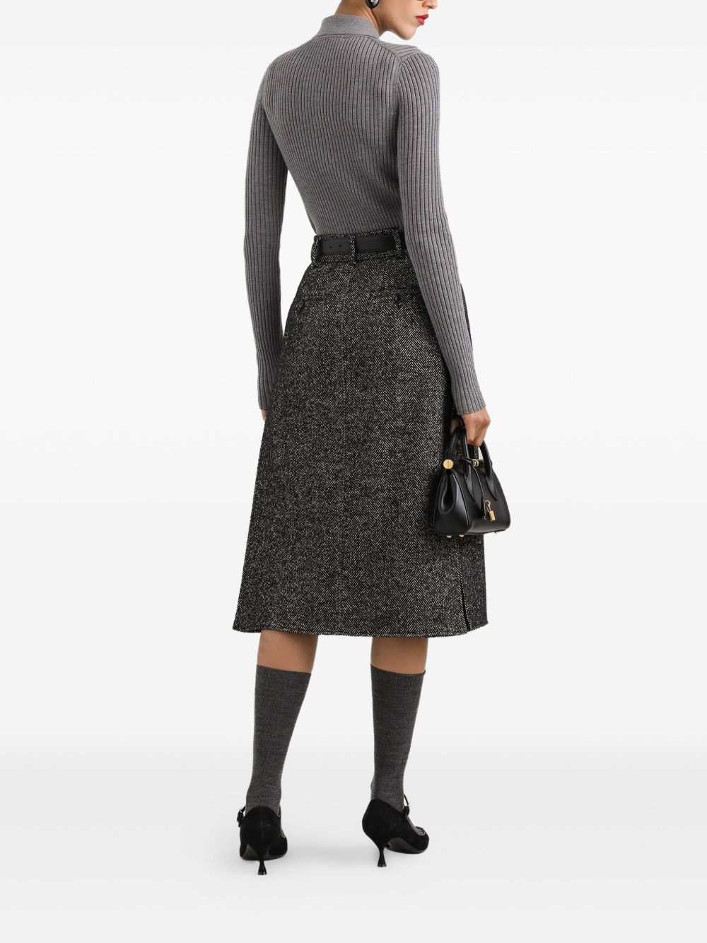 ribbed polo top - 3