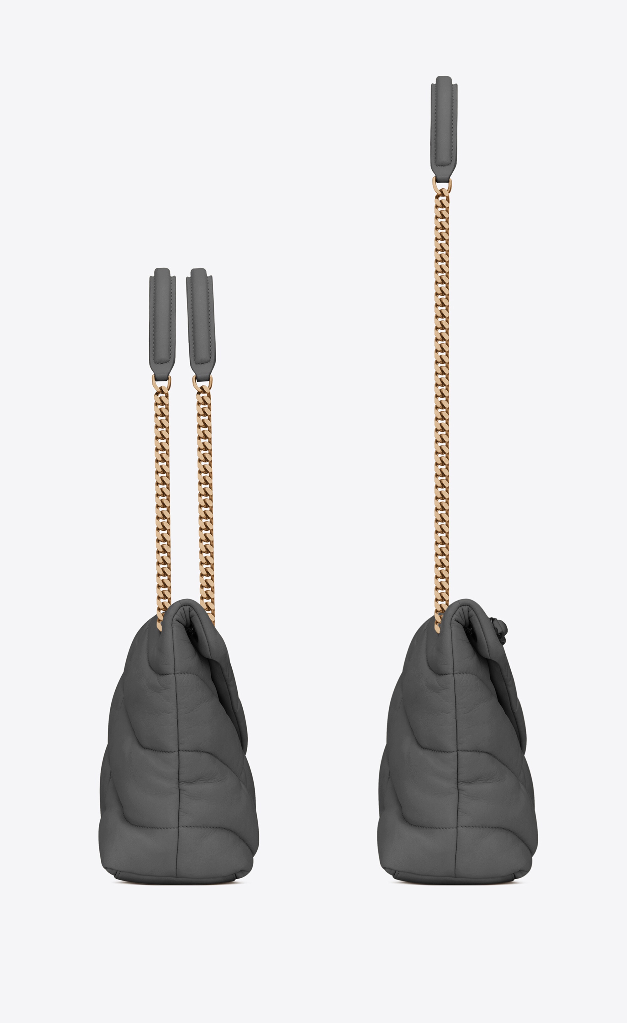 puffer medium chain bag in quilted lambskin - 4