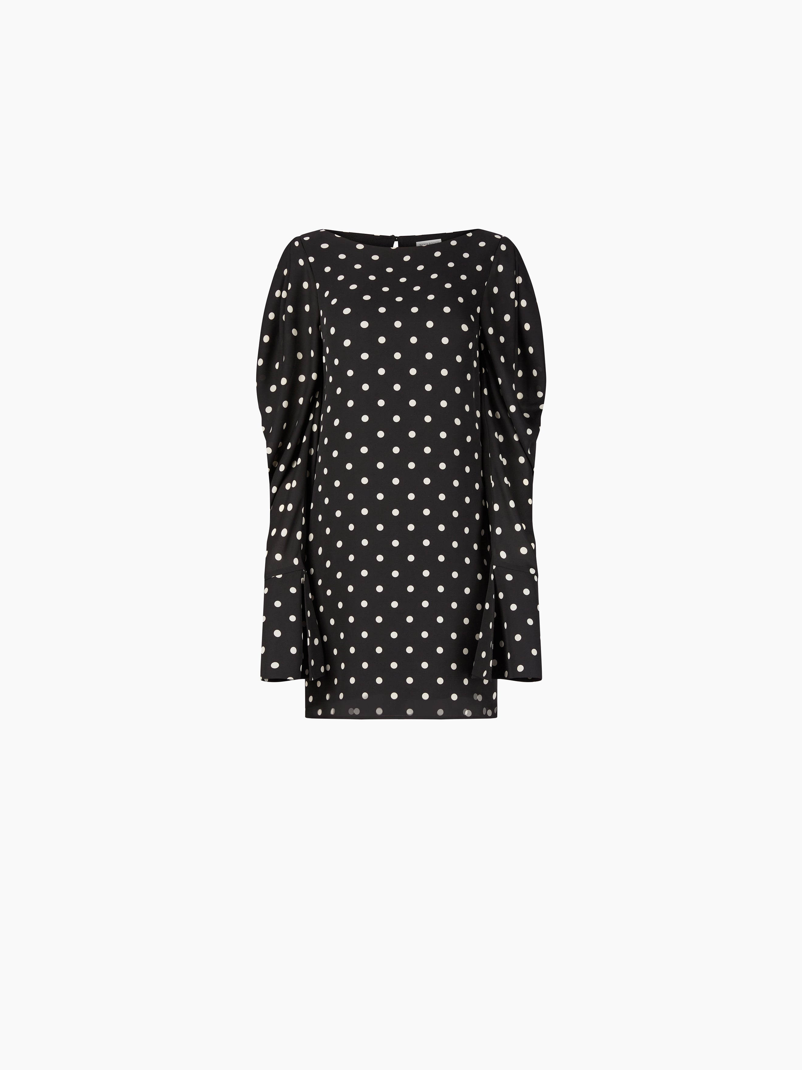 MINI DRESS WITH RUCHED SLEEVES - 4