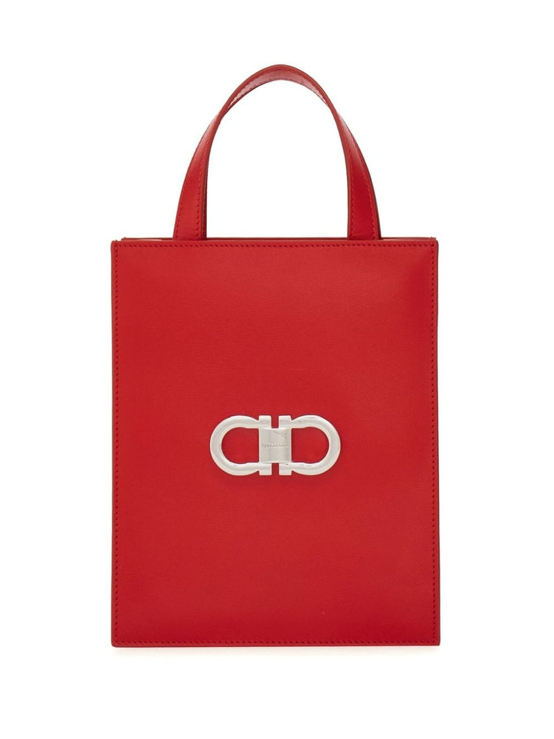 small Double Gancini leather tote bag 1