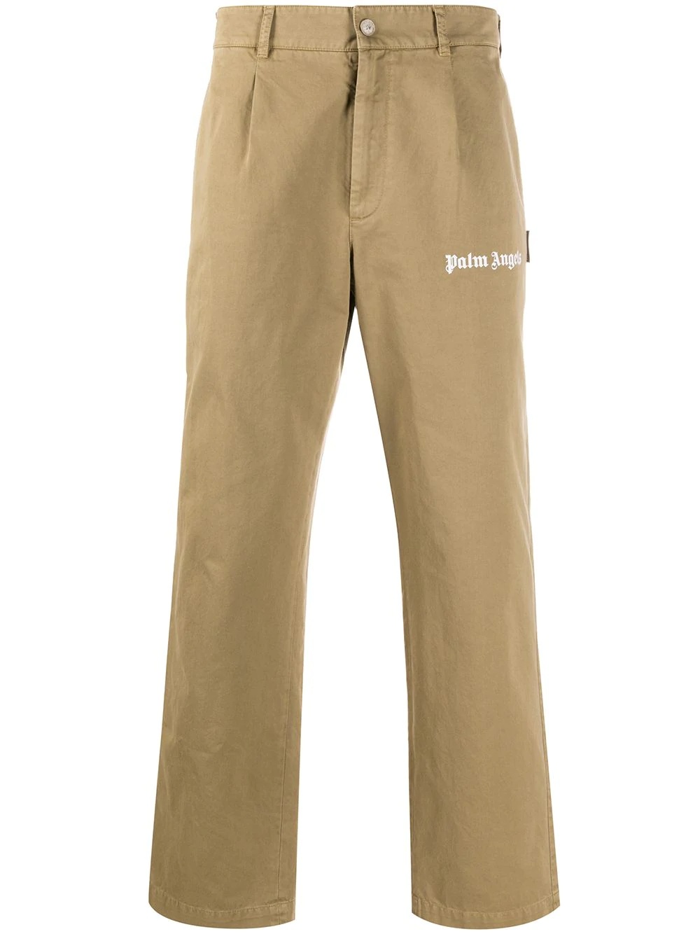 logo-print straight-leg chinos - 1