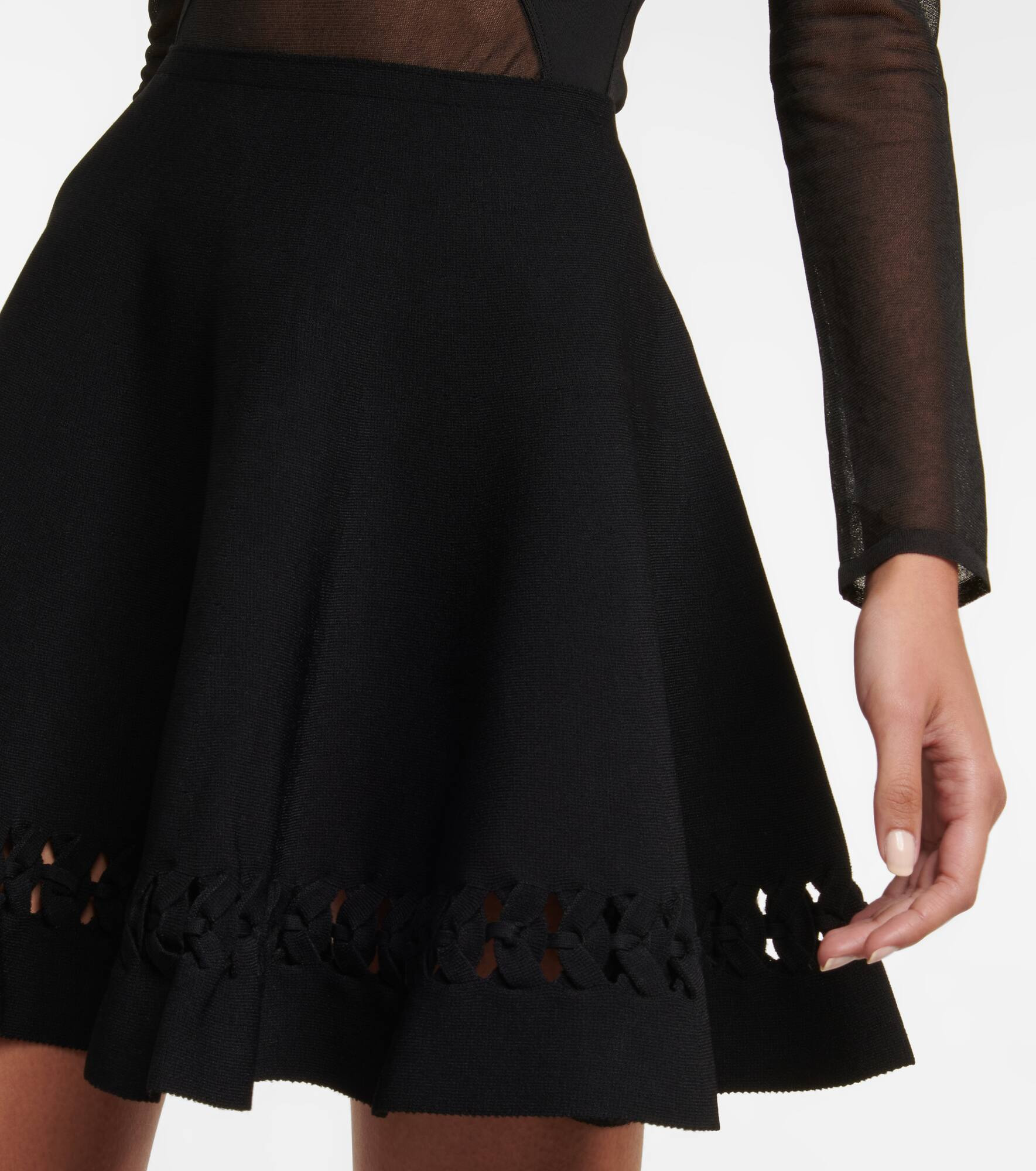 Braided cutout miniskirt - 4