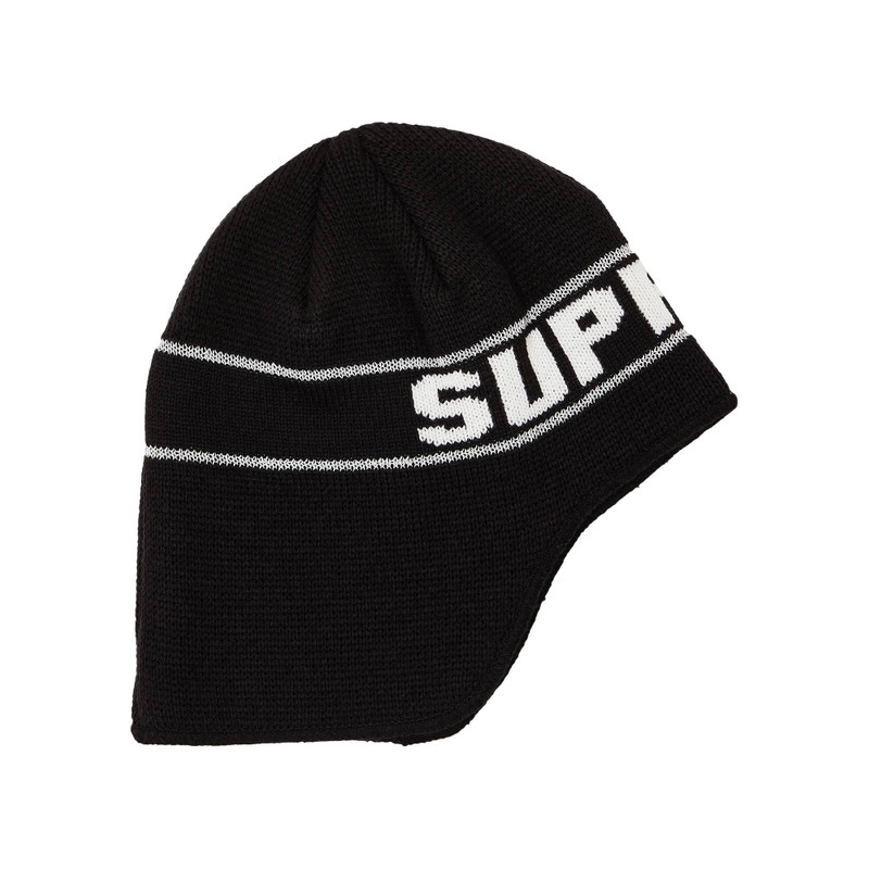 Supreme Earflap Beanie 'Black' - 1