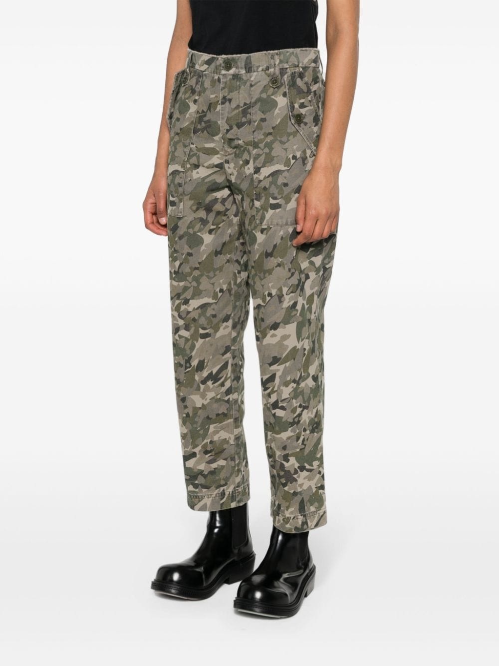 camouflage-print cotton trousers - 3