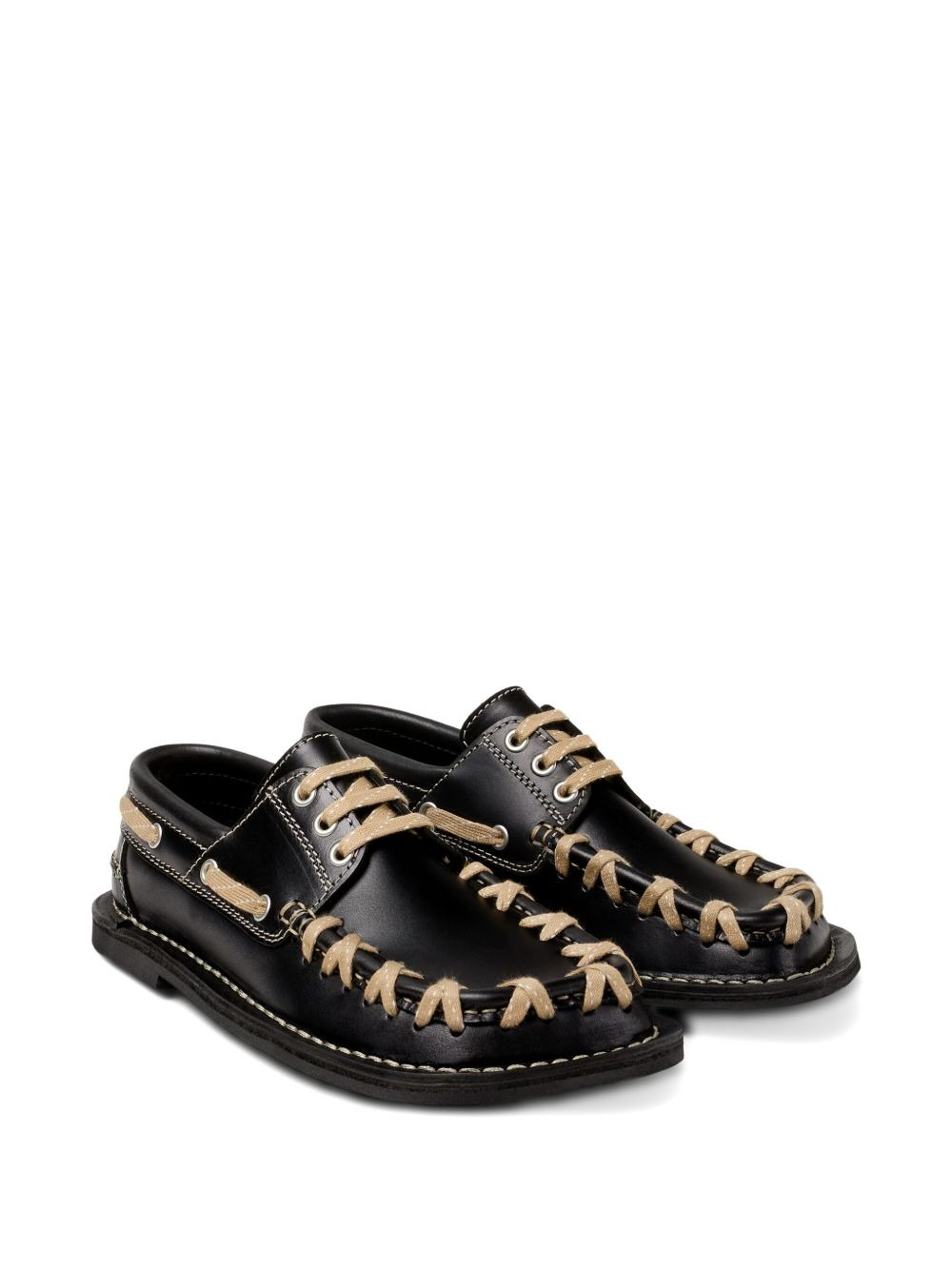 Eki leather lace-up boat shoes - 2