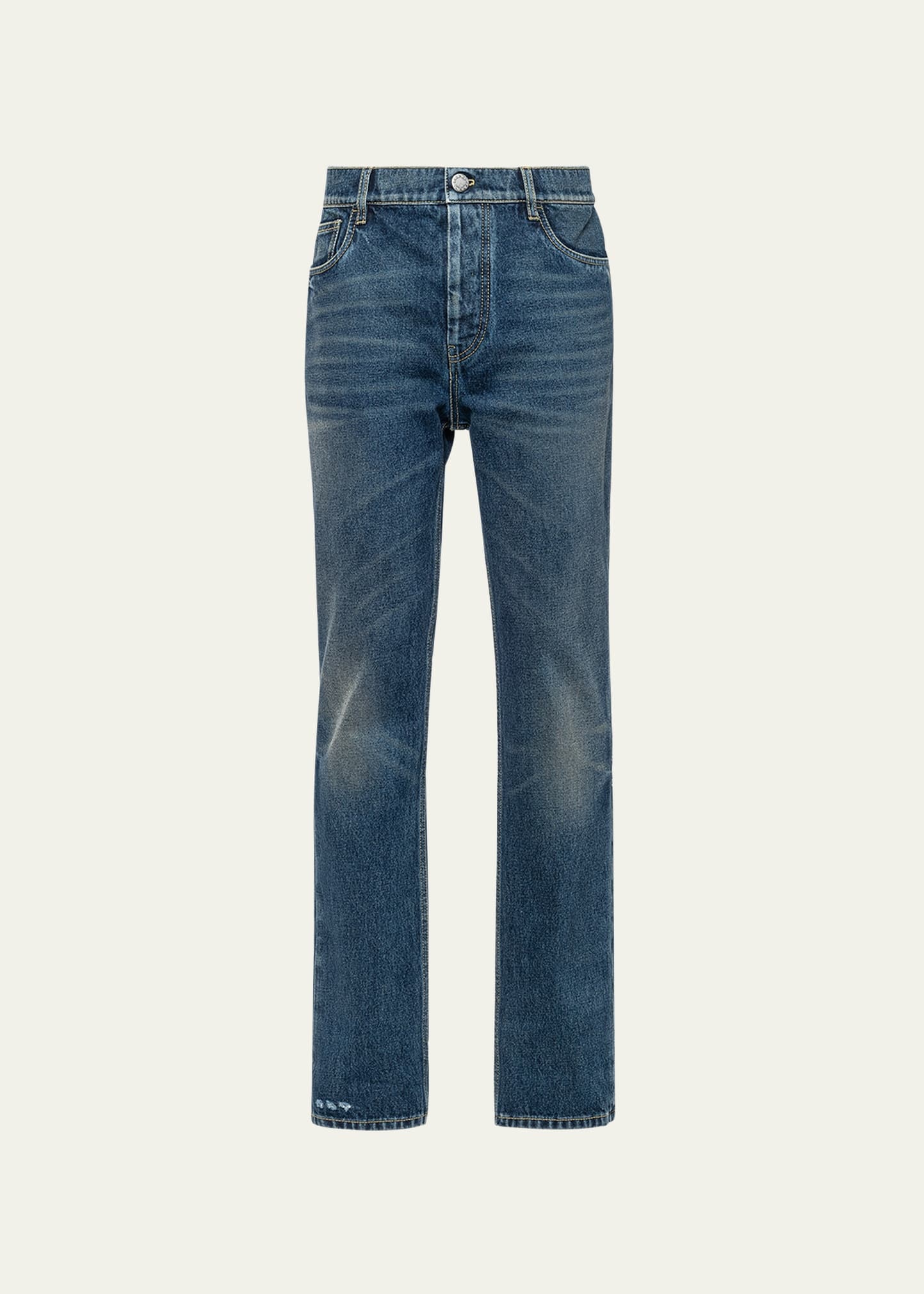 Men's 5-Pocket Vintage Denim Trousers - 2