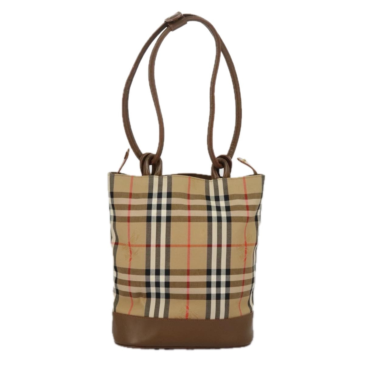 Burberry Nova Check Shoulder Bag Canvas Beige Gold - 2