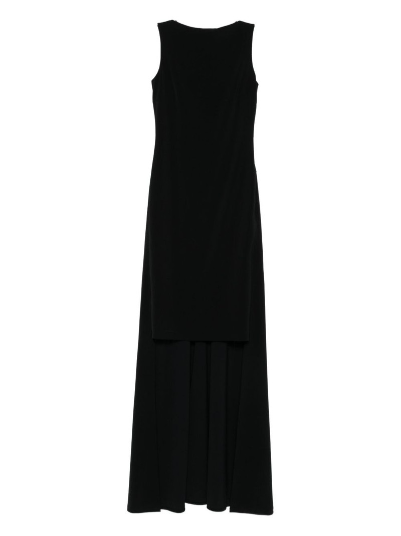 sleeveless pleat-detail dress 1