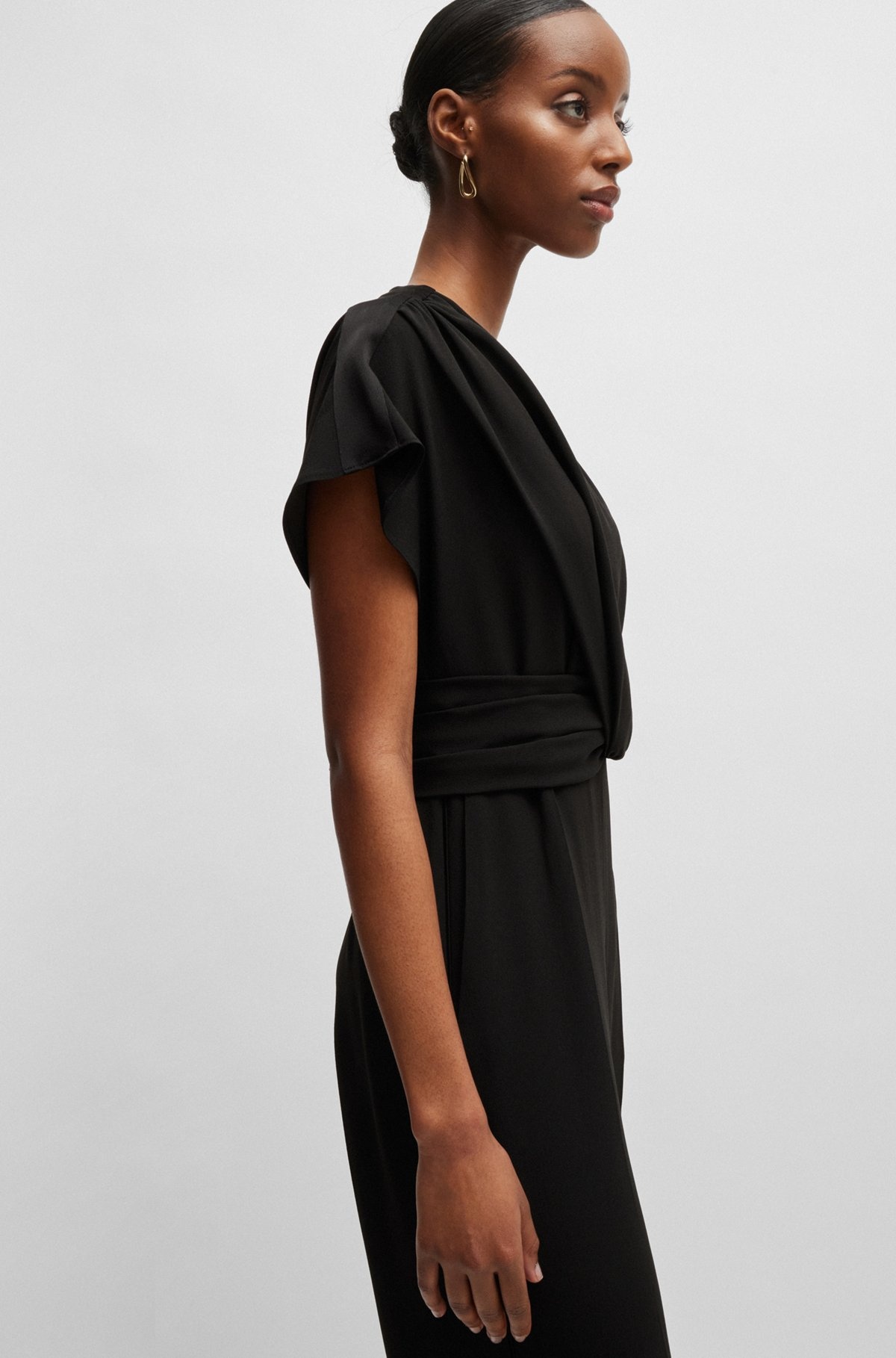 SLIM-FIT JUMPSUIT WITH WRAP FRONT - 6