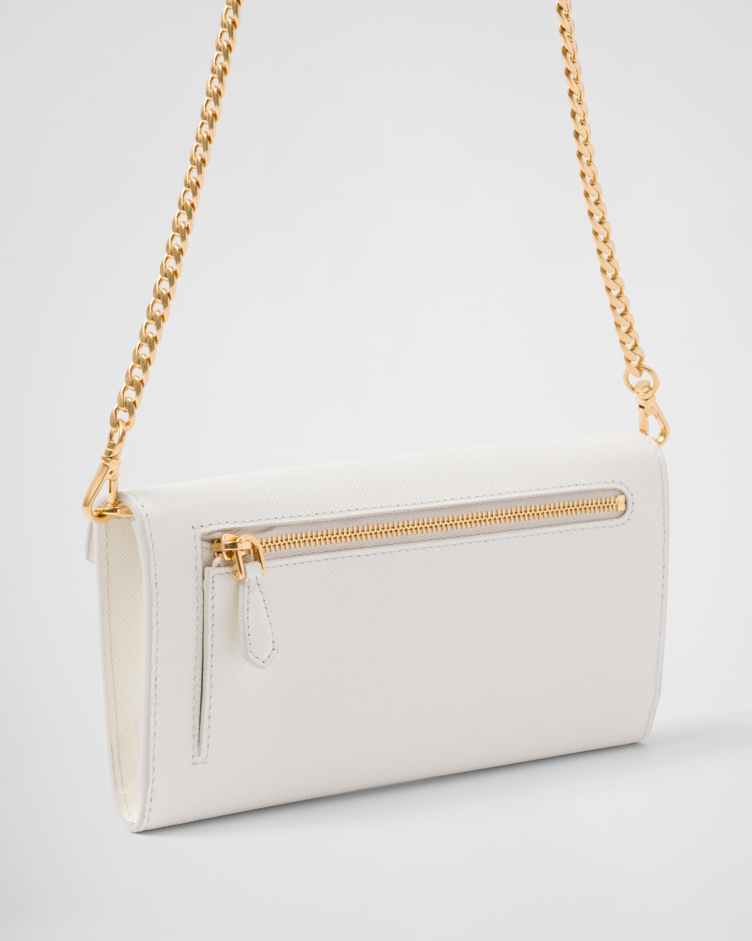 Saffiano leather wallet with shoulder strap - 4