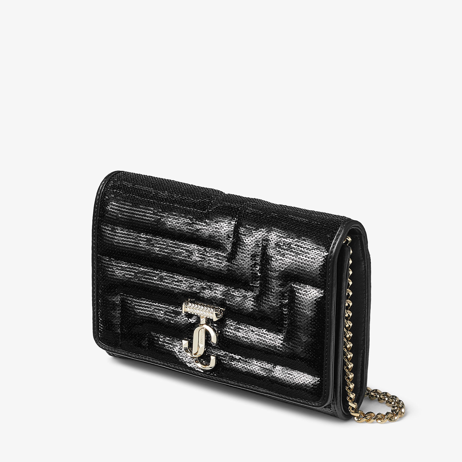 Avenue Clutch
Black Avenue Sequin Clutch Bag with Crystal Bar - 2