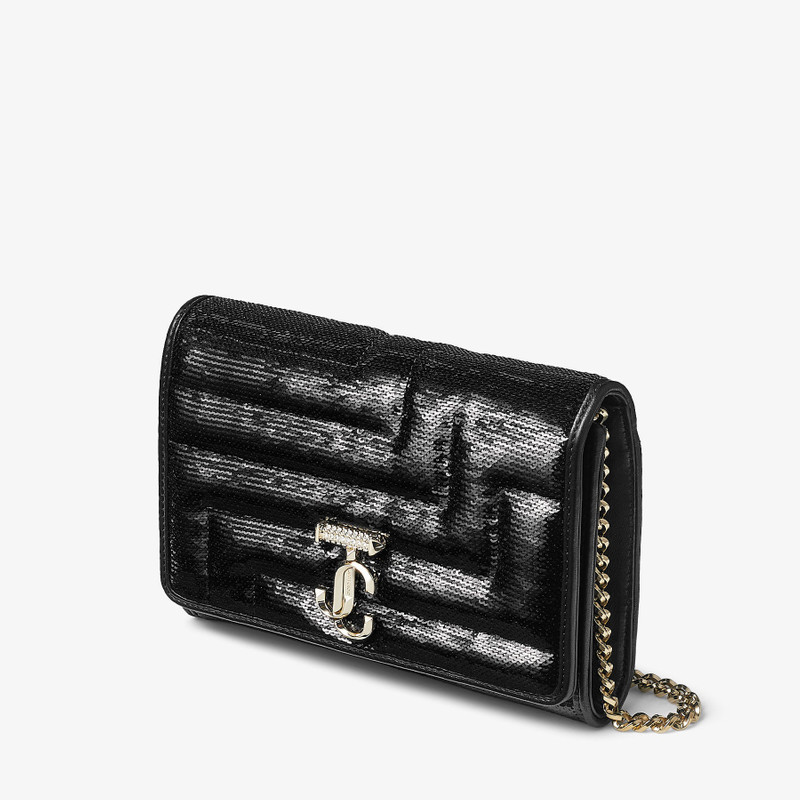 JIMMY CHOO Avenue Clutch
Black Avenue Sequin Clutch Bag with Crystal Bar outlook