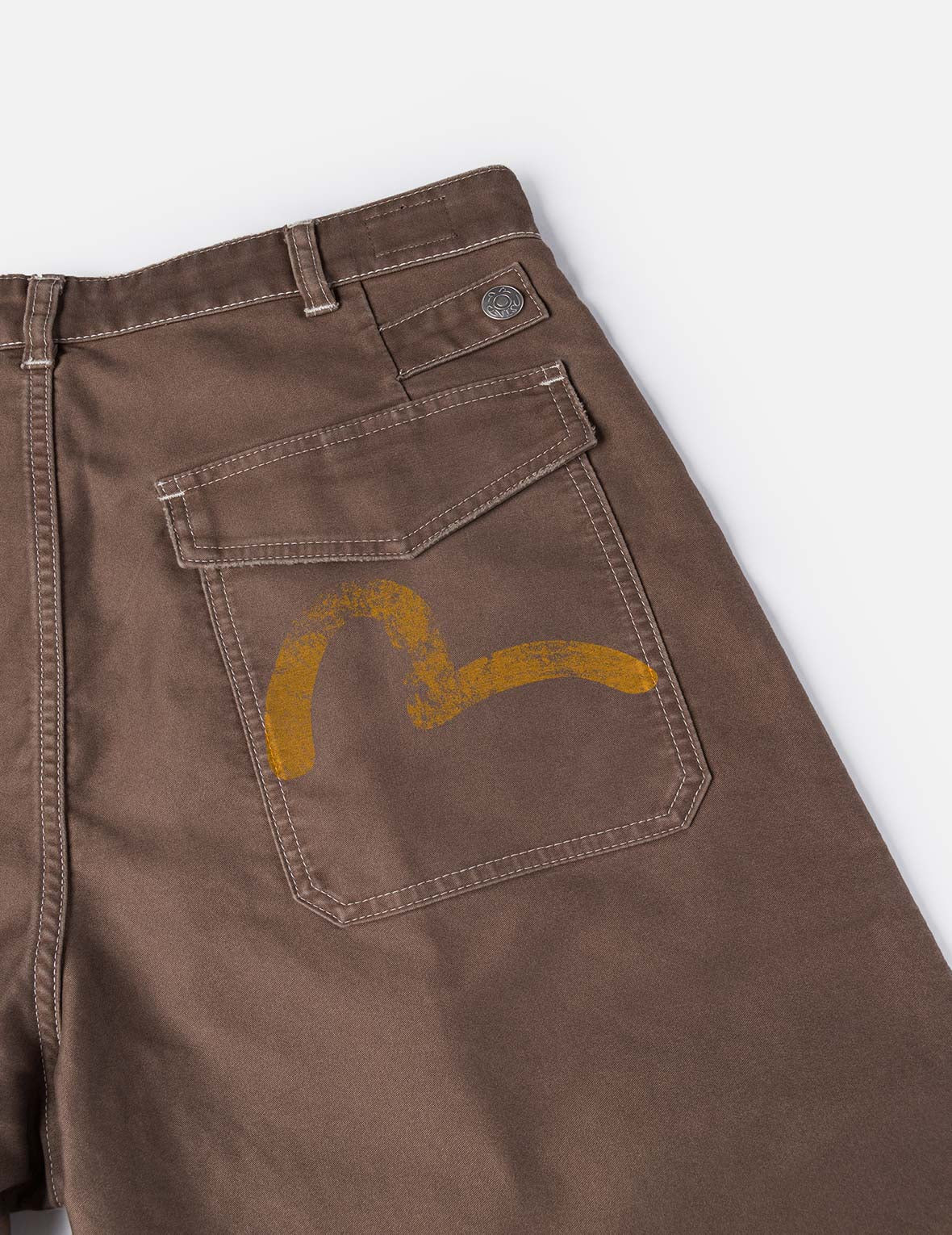 Hand-Painted Seagull Print Relax Fit Flight Pants - 7