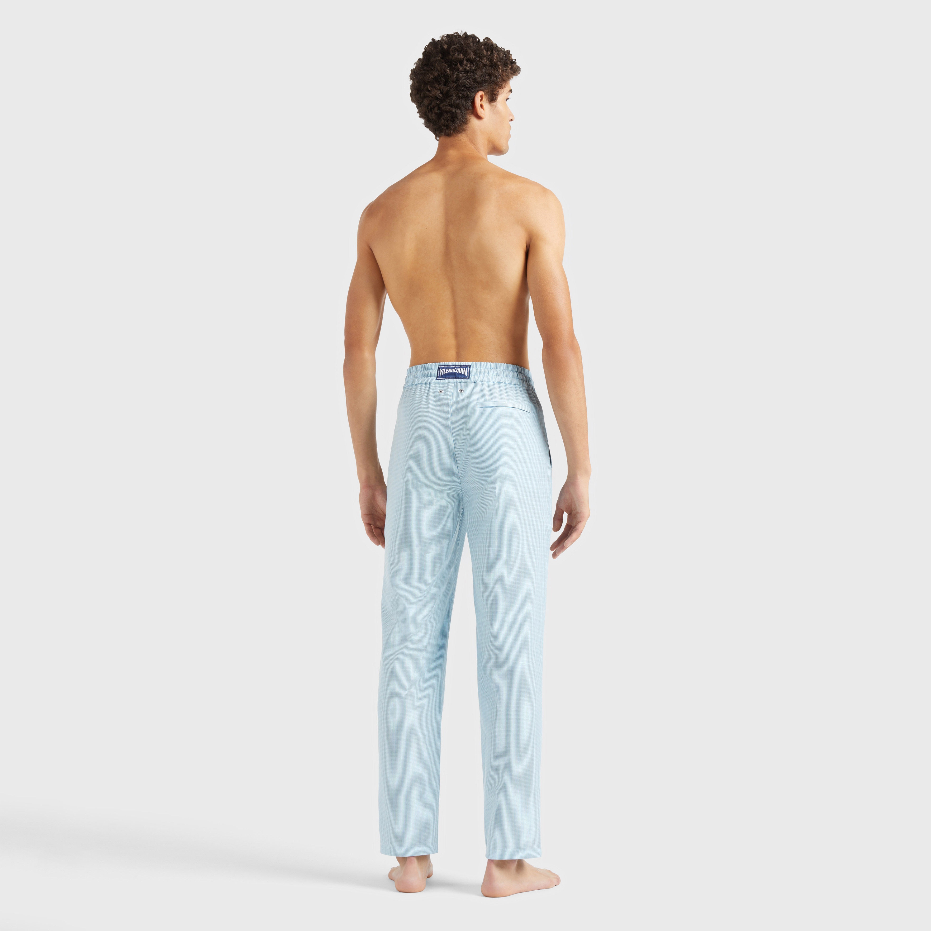 Men Wool Regular Pants Micro Rayures Tailoring - 4