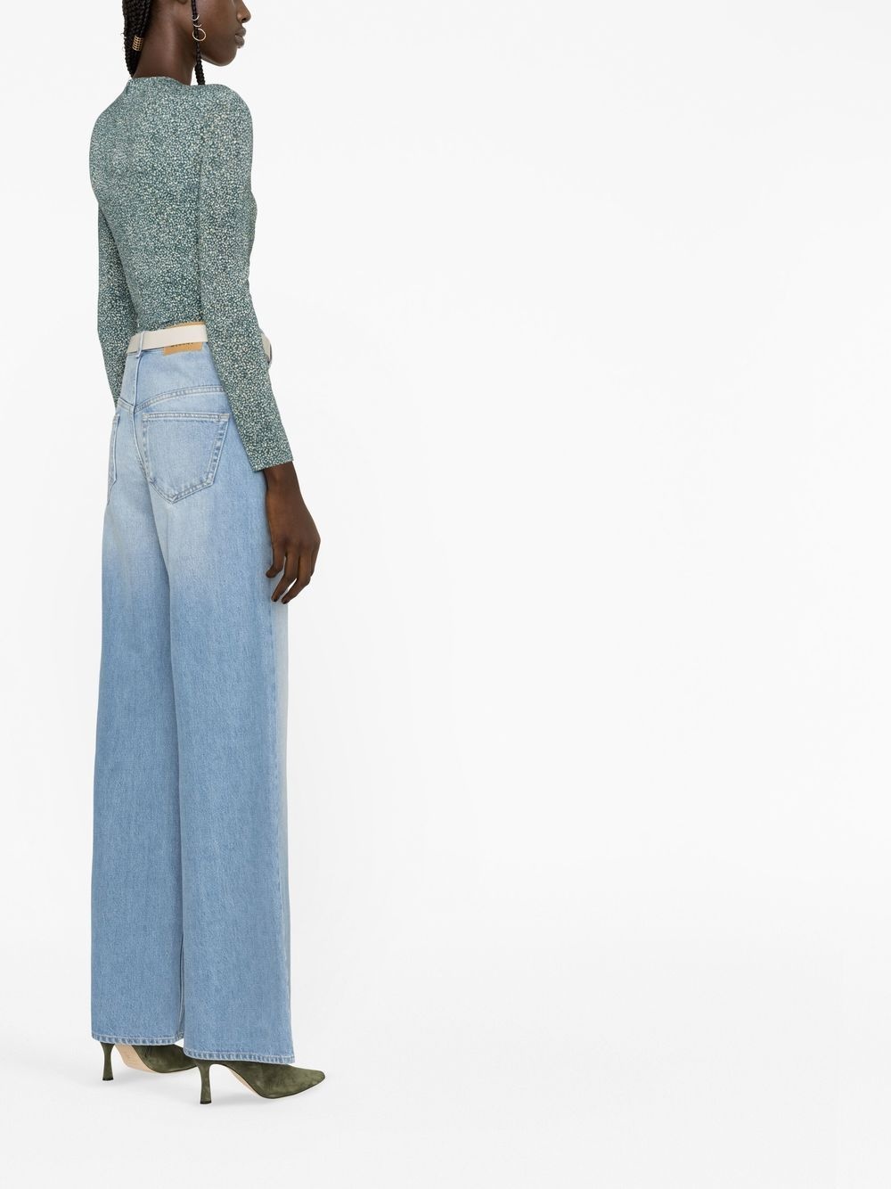 animal-print cut-out top - 4