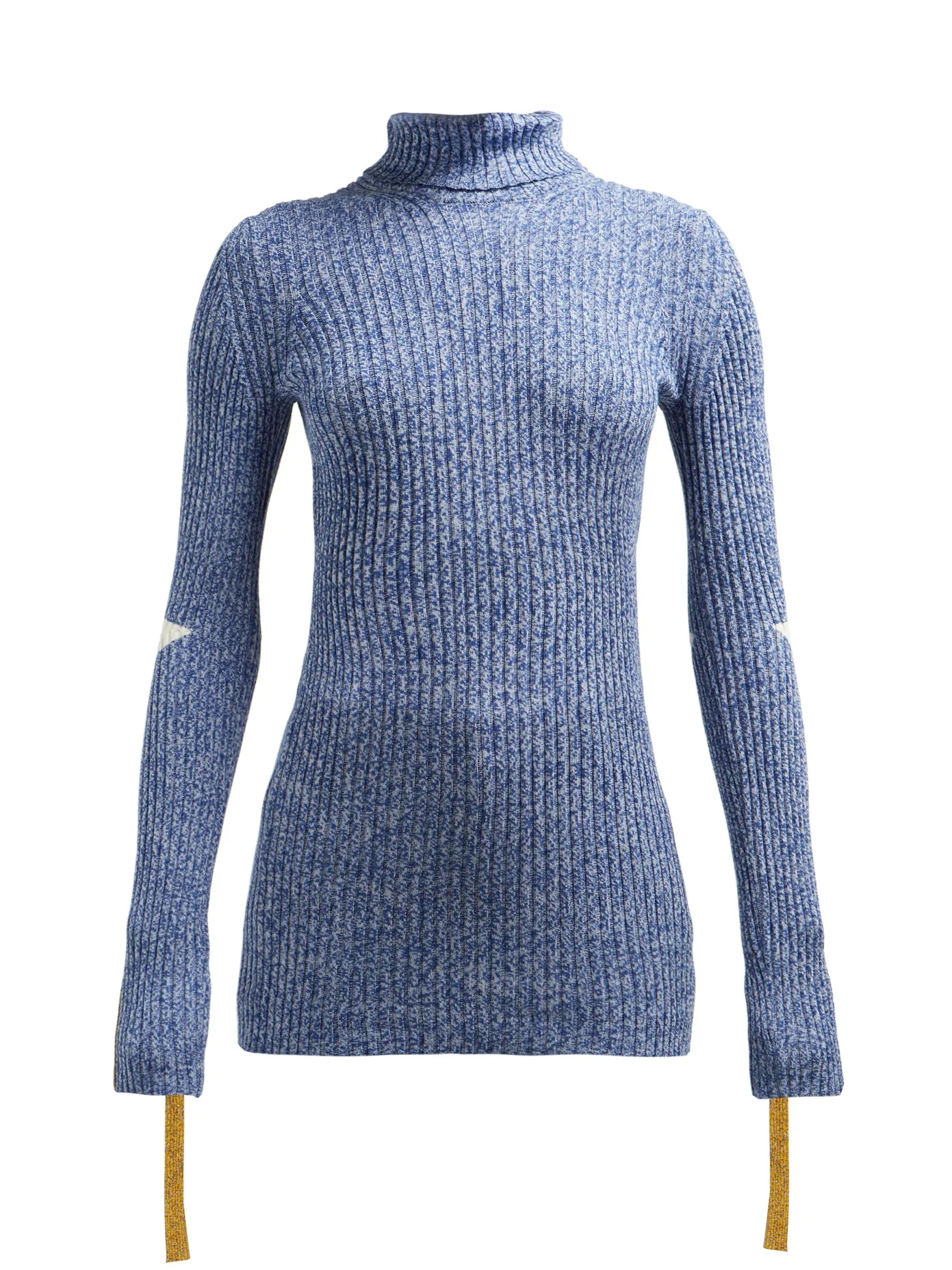 Roll-neck cotton-blend sweater - 1