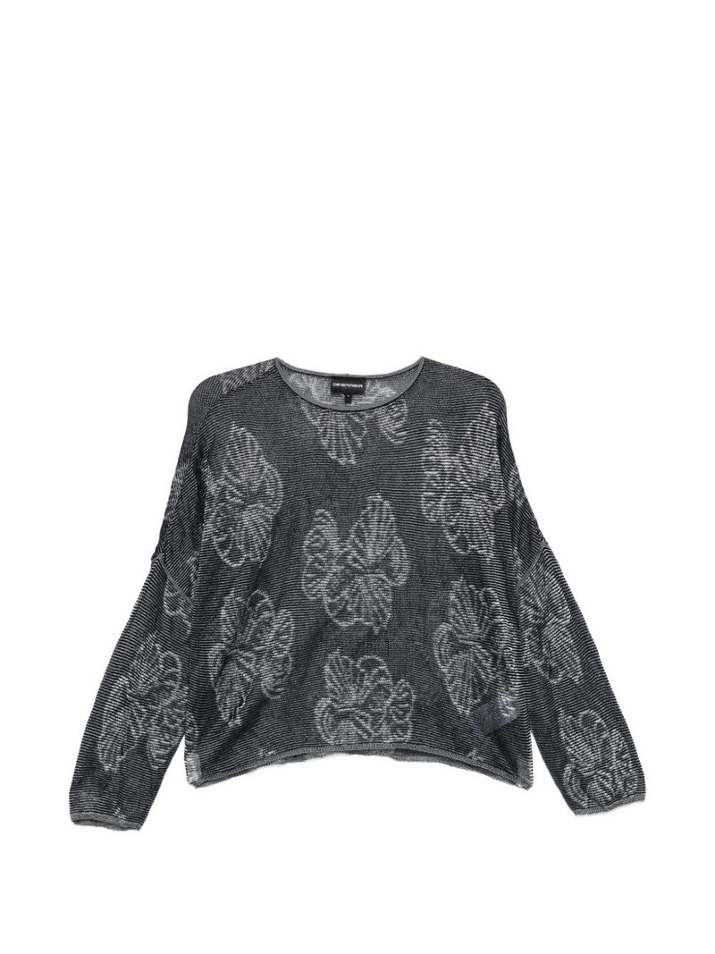 floral crew neck sweater 1