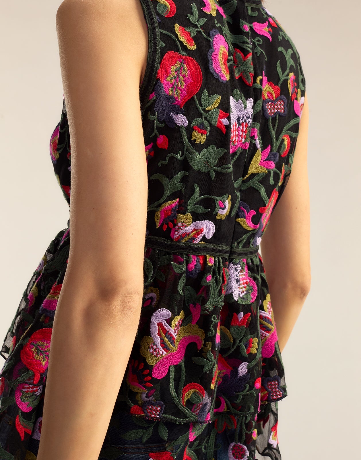 Eve Embroidered Peplum Top - 3