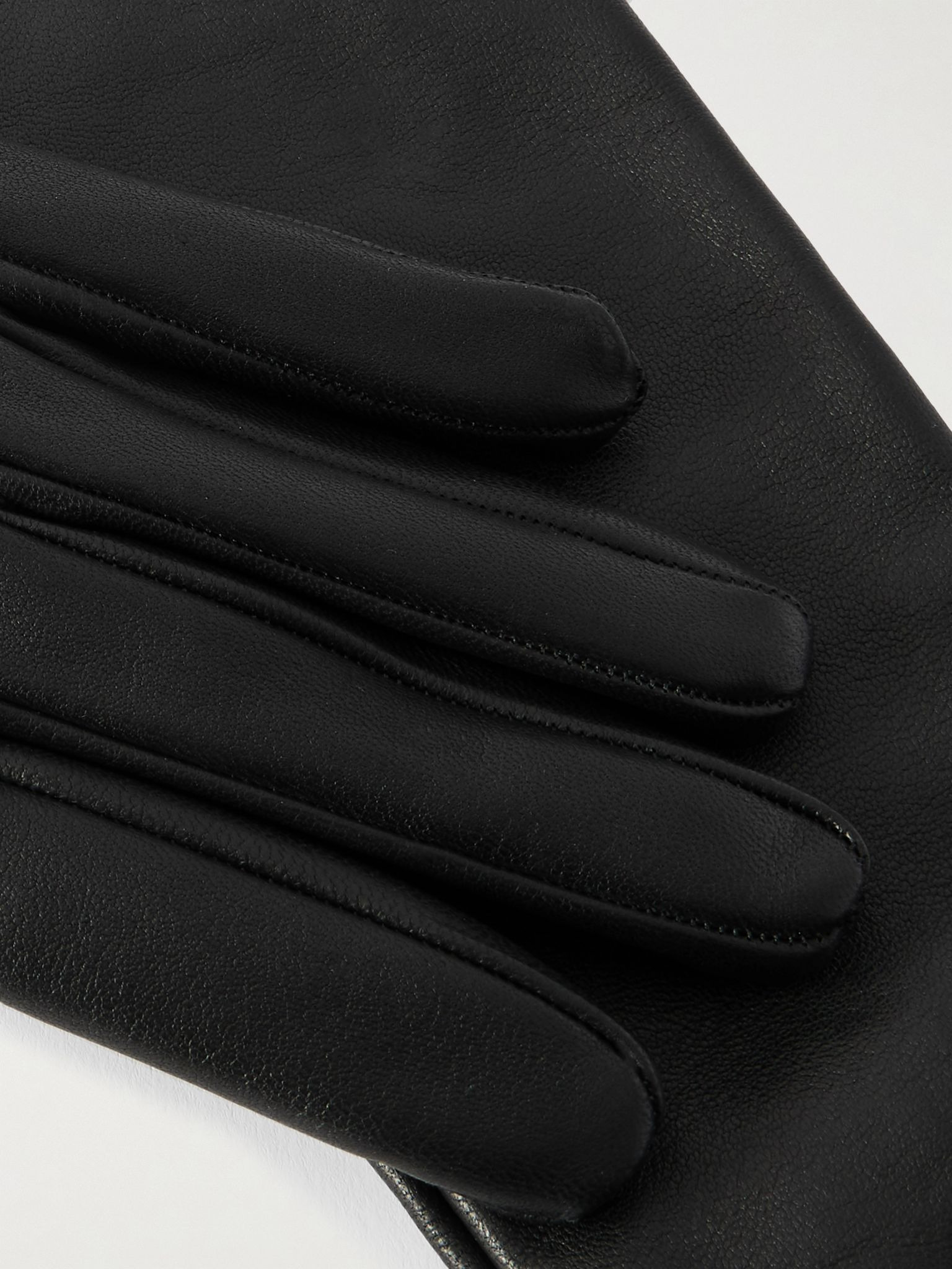 Leather gloves Black - 3