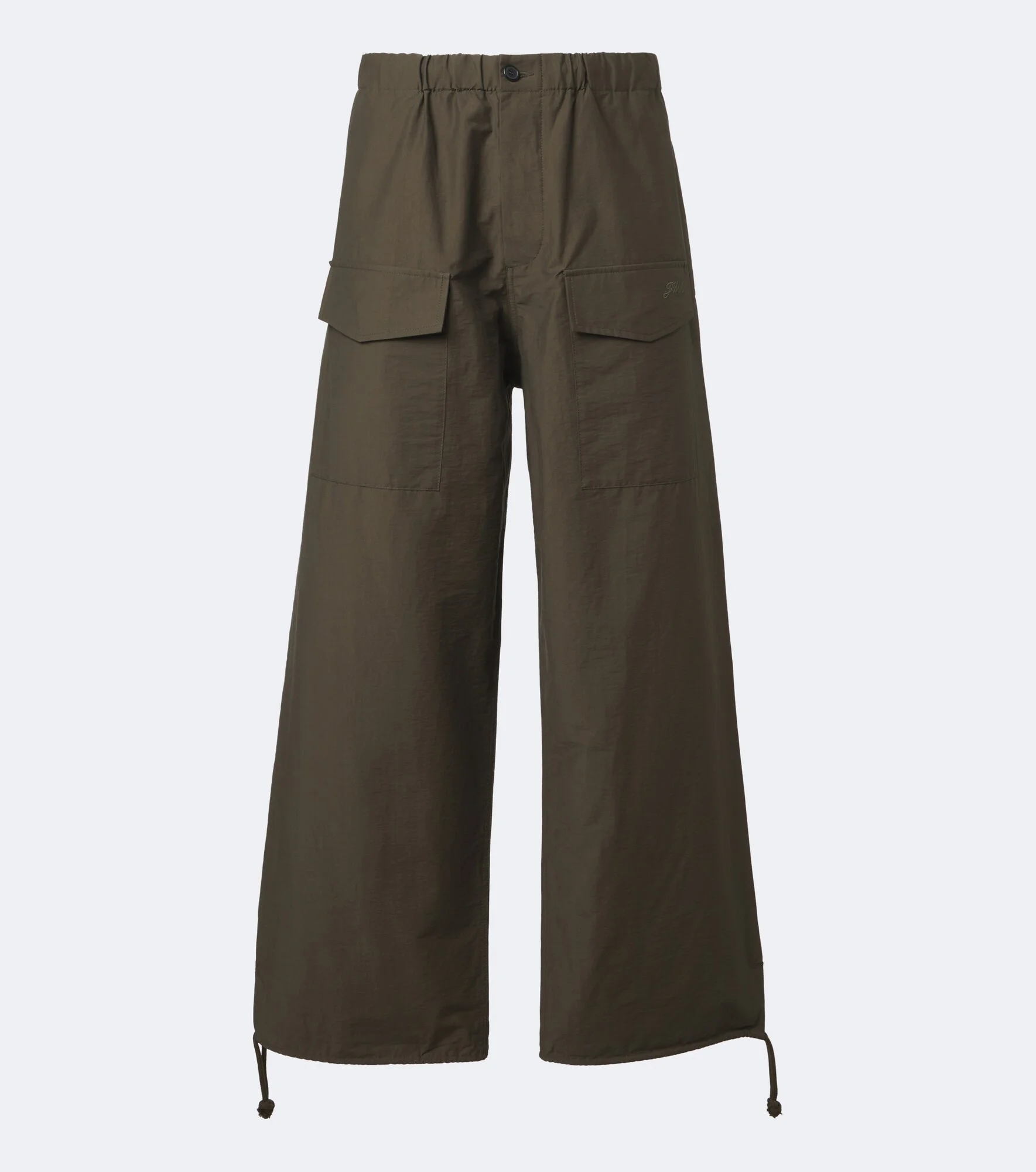 Cotton-blend wide-leg pants - 1