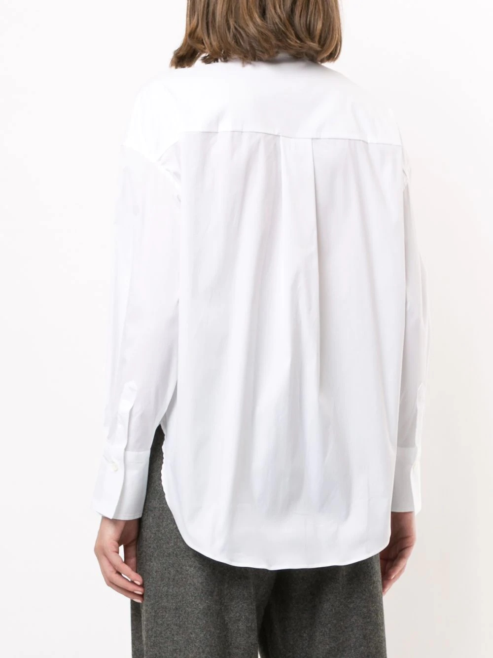 bead collar long-sleeve shirt - 4