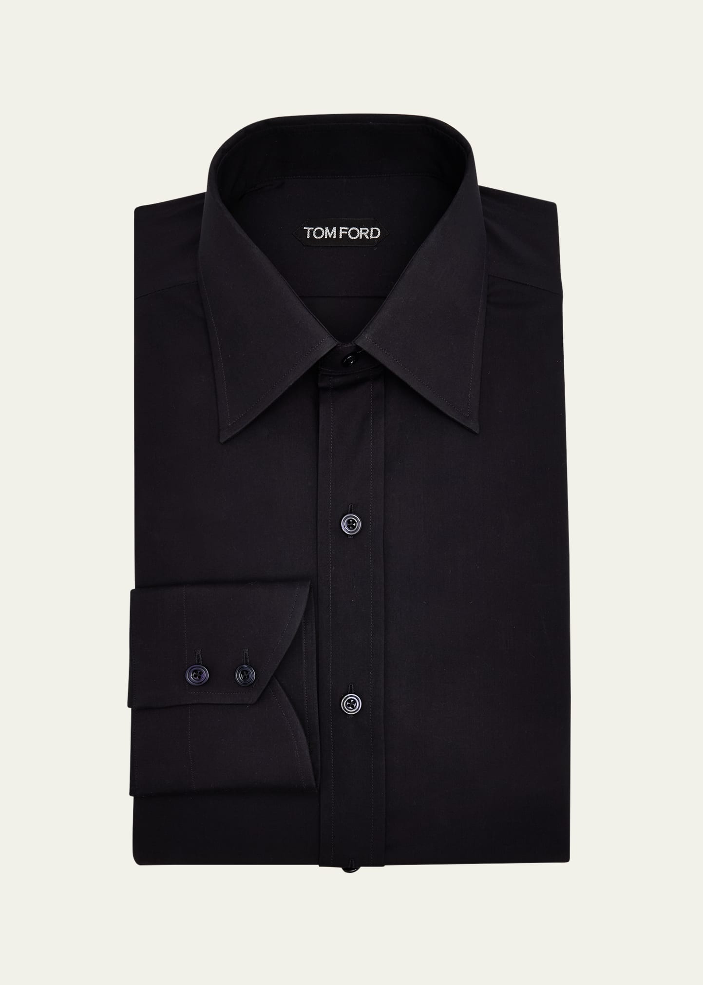 Men's Poplin Point-Collar Dress Shirt - 1