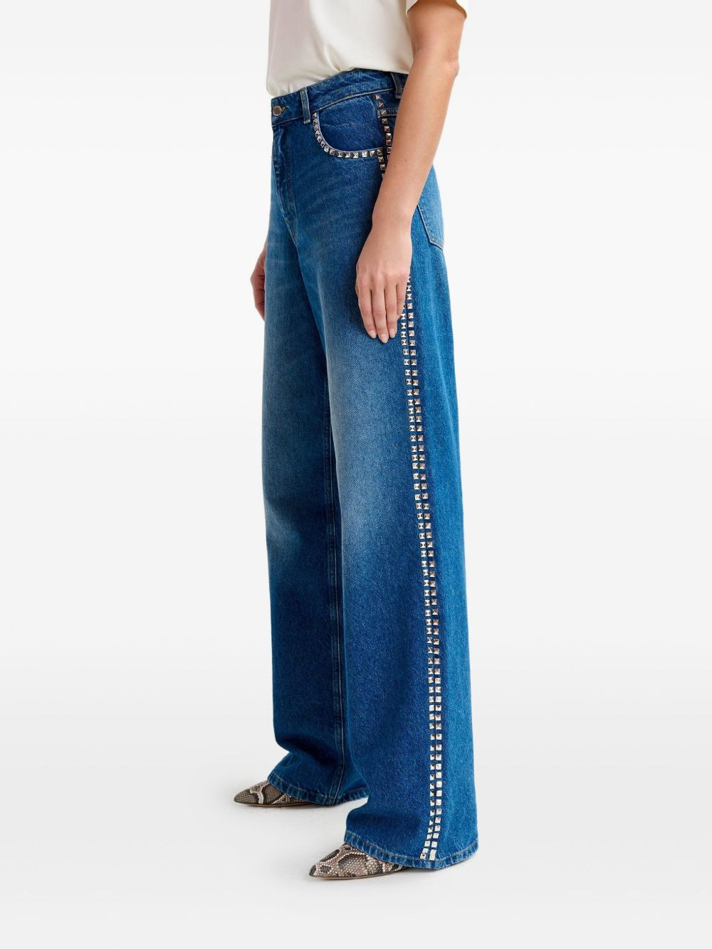 stud-embellished jeans - 4
