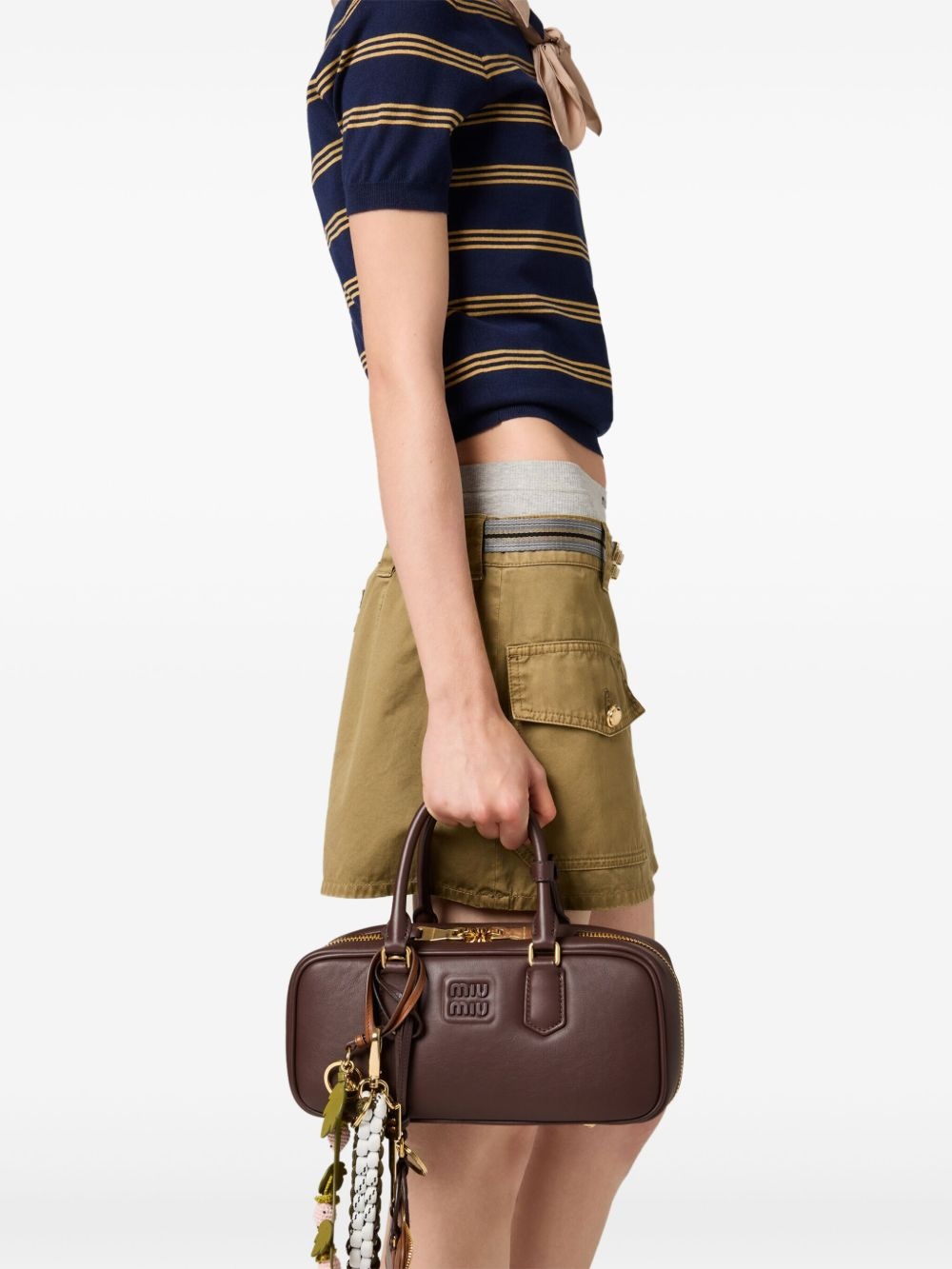 garment-dyed cotton miniskirt - 4