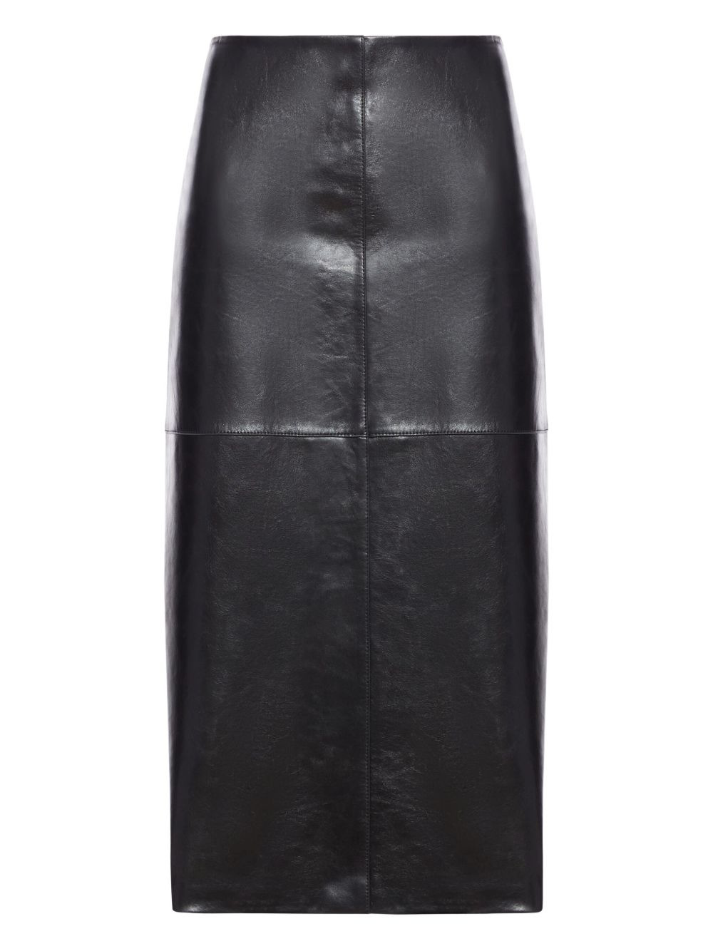 leather panelled skirt - 2
