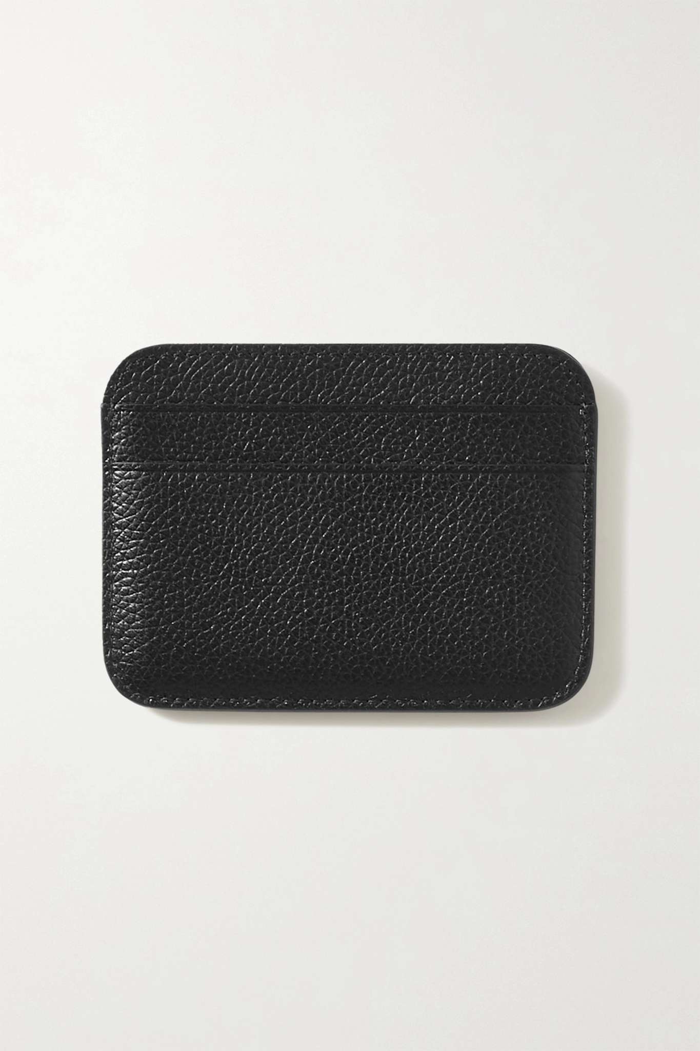 Cash printed textured-leather cardholder - 2