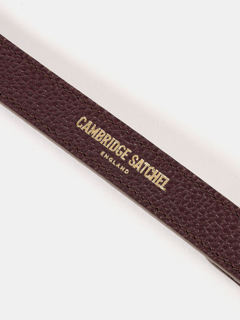 The Crossbody Strap - Bordeaux Calf Grain 3