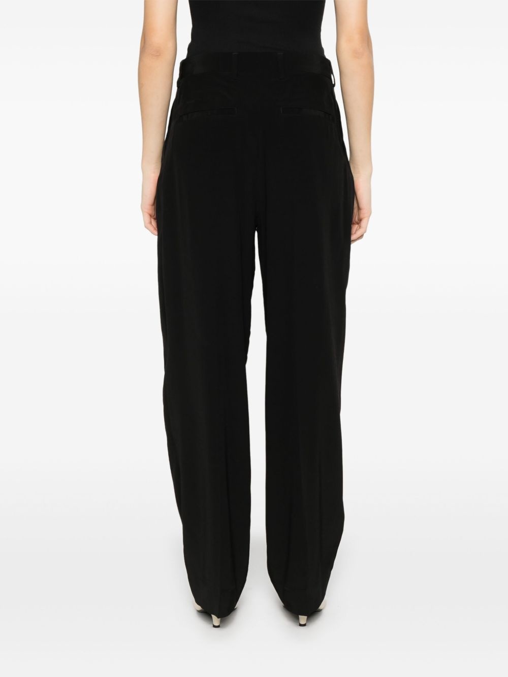 pleated straight-leg trousers - 4