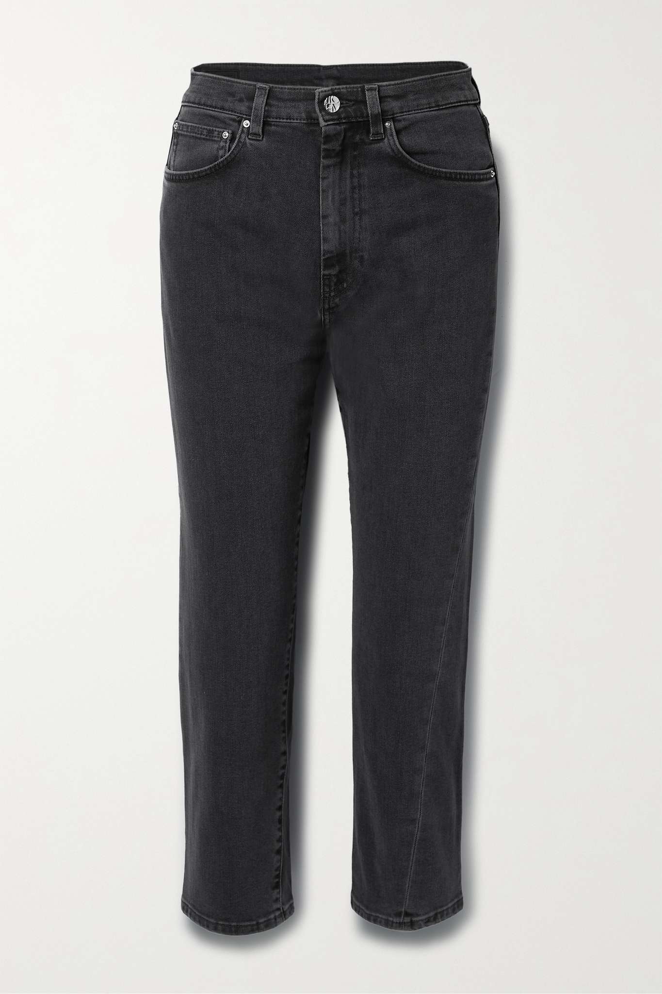 High-rise straight-leg organic jeans - 1