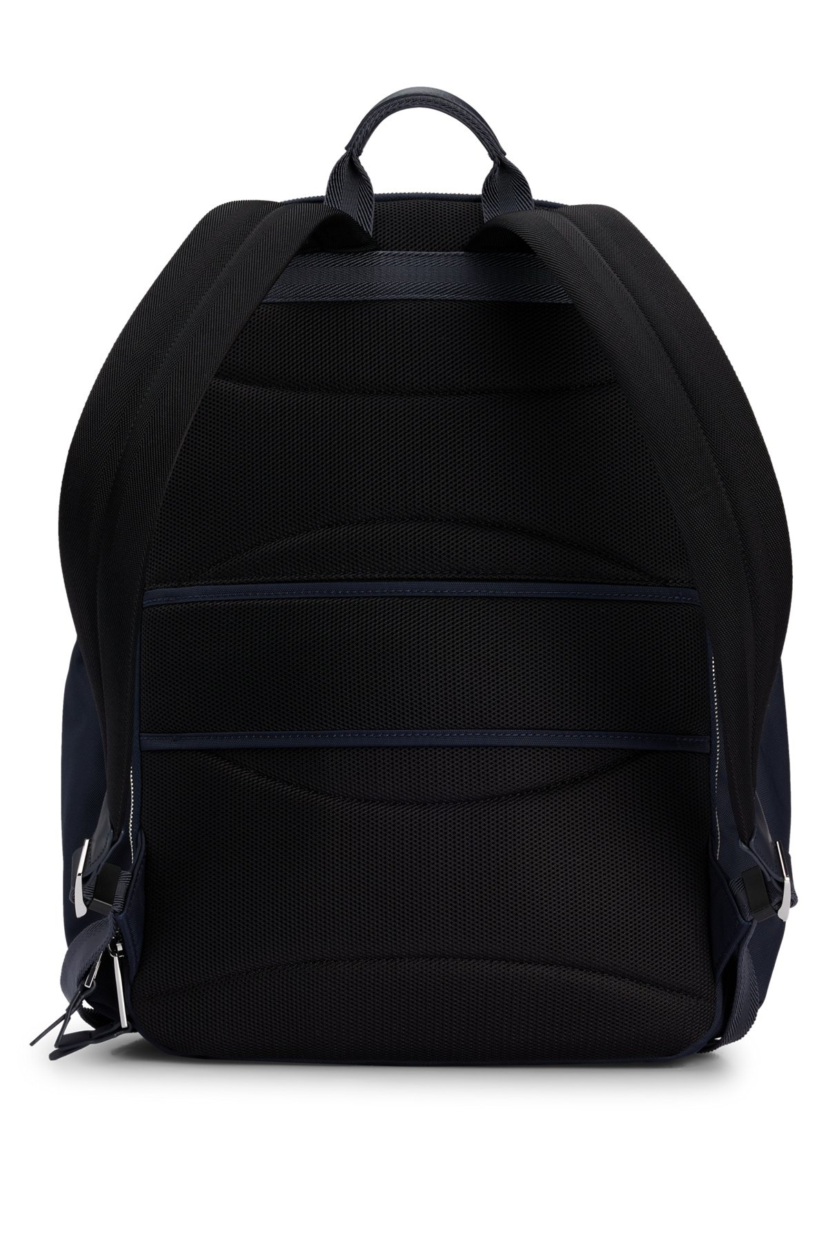STRUCTURED-MATERIAL BACKPACK WITH LOGO AND TWO-WAY ZIP - 2