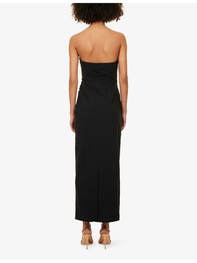 Campbell Strapless Cotton-Blend Maxi Dress 4